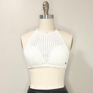 Billabong ivory hippie hooray crochet bikini top - Size S
